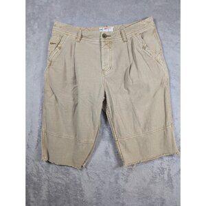 Free People Shorts Mens Size 29 Beige Flat Front Raw Hem Casual Preppy
